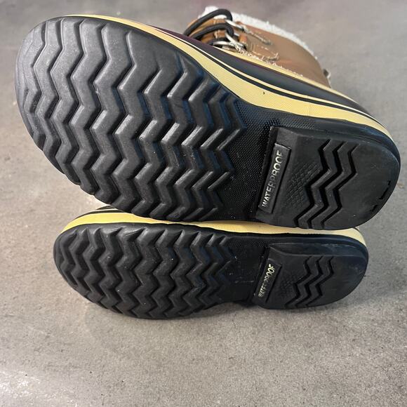 Sorel Caribou Brown Black Winter Snow boots Youth girls size 13 shoes waterproof - Picture 5 of 8